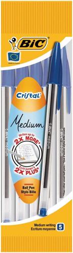 0070330100749 - Bic cristal balpennen blauw (5 stuks)
