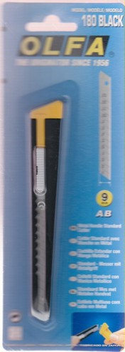 0091511100181 - Breekmes Olfa 9 mm 180 Black
