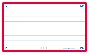 3020120152356 - Oxford flashcards 2.0 gelijnd rood (75 x 125mm)