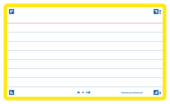 3020120152448 - Oxford flashcards 2.0 gelijnd geel (75 x 125mm)
