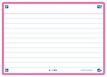 3020120153469 - Oxford flashcards 2.0 gelijnd fuchsia (105 x 148mm)
