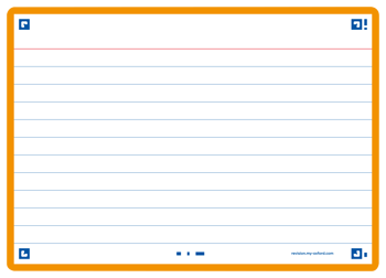 3020120153490 - Oxford flashcards 2.0 gelijnd oranje (105 x 148mm)