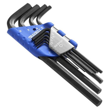 3258951139479 - Set (9) inbussleutels lang 1.5-10 mm op clip