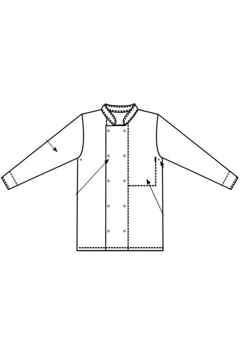 3663388038095 - Koksvest SNV David wit maat 52