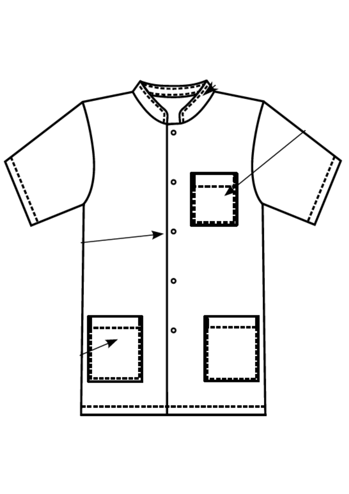 3663388039726 - Denis DENCP00000 Tuniek Wit - maat T2 (44/46)