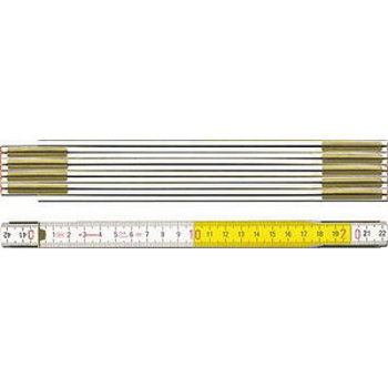 4005069011284 - Houten duimstok 2m 617 wit/geel Stabila