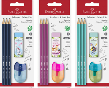 4005401111818 - Potlood Faber-Castell 1111 HB schoolset 5 stuks op blister
