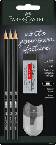 4005401111832 - Potlood Faber-Castell 1111 HB schoolset 5 stuks op blister