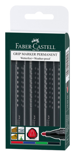 4005401504047 - Marker FC Grip permanent ronde punt etui à 4st
