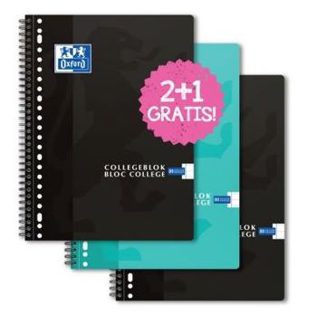 4006144026964 - Collegeblok Oxford school a4 23-gaats gelinieerd 2+1 gratis