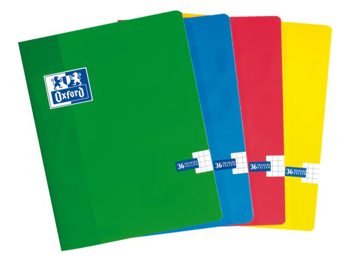 4006144961302 - Schrift Oxford School A5 ruit 5x5mm 72blz 90gr assorti