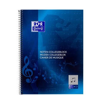4006144962019 - Oxford collegeblok muziek blauw