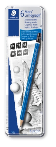 4007817108710 - Staedtler lumograph potloden 6 stuks