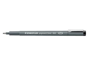 4007817327104 - Fineliner Staedtler Pigment 308 zwart 0.8mm