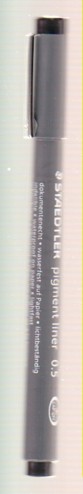 4007817330432 - Fineliner staedtler pigment 0.5mm zwart