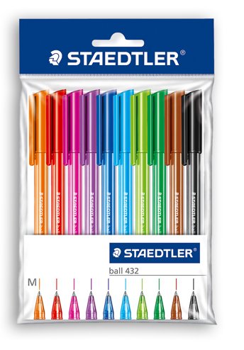 4007817432228 - Staedtler 10 balpennen (10 kleuren)
