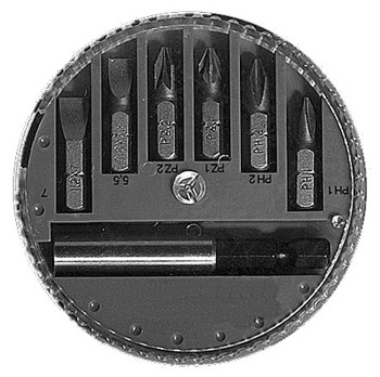 4027318504026 - Set (7) bits 1/4" plat-PH-PZ + houder