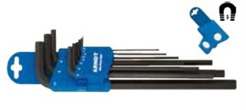 4027318520750 - Set (9) inbussleutels lang 1.5-10 mm op clip