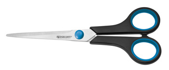 4027521302716 - Schaar Westcott 18cm Easy Grip RVS soft grip
