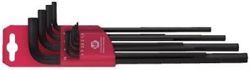 4027539122245 - Set (9) inbussleutels met bolkop 1.5-10 mm op clip
