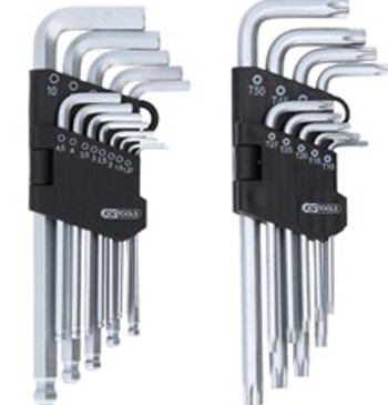 4042146907498 - SET INBUS (13) EN TORX (9) SLEUTELS IN STEVIGE HOUDER, 22-dlg