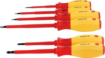 4045197487360 - Assortiment elektronica-schroevendraaiers, 6-delig volledig geïsoleerd, sleuf en Pozidriv 4/2