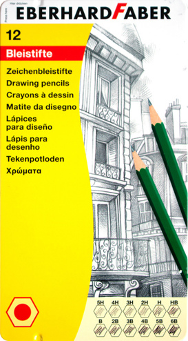 4087205113137 - Potlood Eberhard Faber bliketui 12st. 12 hardtegraden