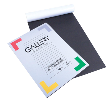 5411401013080 - Tekenblok Zwart Gallery 120 gram 20 vel, ft 24,5 x 34,5