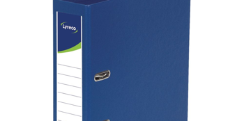 5414998023371 - Lyreco ordner met hefboom PP rug 80mm donkerblauw