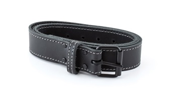 5420000068353 - Broeksriem leder zwart 40mm x 130cm met gespsluiting