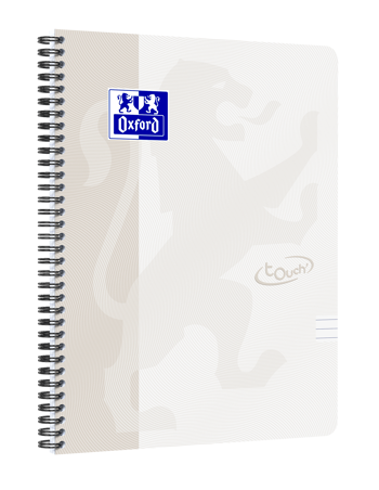 5904017363699 - Oxford touch spiraalblok A4 gelijnd licht grijs