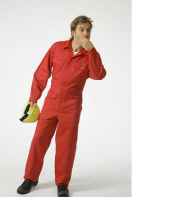 9990080740808 - Overall 100% katoen rood mt 58