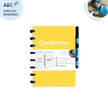 7110761726057 - Correctbook A5 Yellow Lined