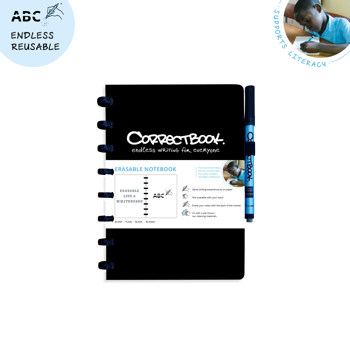 7110762511348 - Correctbook A5 Black Blanco