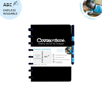 7110763323315 - Correctbook A5 Black Lined