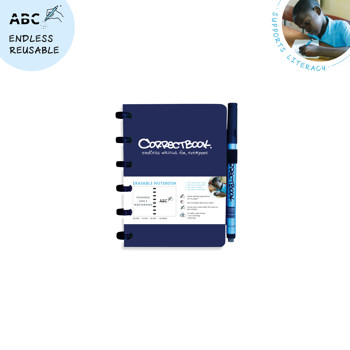 7110764530378 - Correctbook A6 Navy Blue Blanco