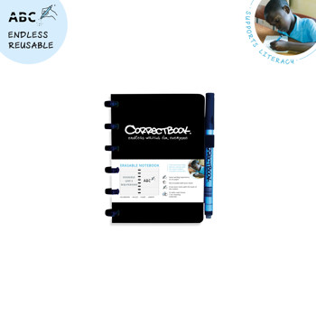 7110767480175 - Correctbook A6 Black Lined