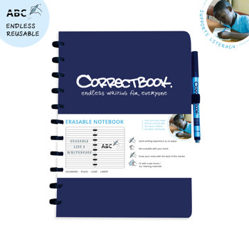 7110768457251 - Correctbook A4 Navy Blue - Lined