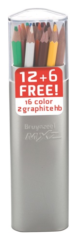 8710141093367 - Bruynzeel mXz 12 kleurpotloden + 6 gratis