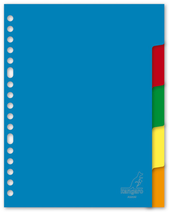 8712127001304 - Kangaro tabbladen plastic 5 tabs A5