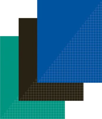 8712127004954 - Kangaro schriften A4 ruit (5 stuks) blauw, groen, zwart