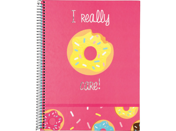 8712127040785 - I Donut Carespiraalblok hardcover lijn A4 worry be happy