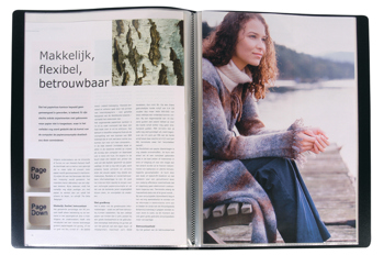 8712127082259 - Kangaro showalbum A4 40 tassen zwart met insteektas