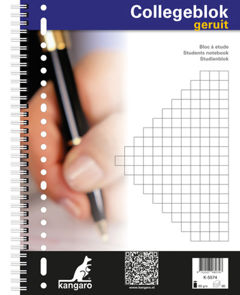 8712127082747 - Kangaro A4 collegeblok 10mm
