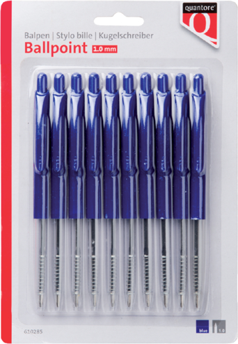 8712453073679 - Balpen Quantore drukknop blauw