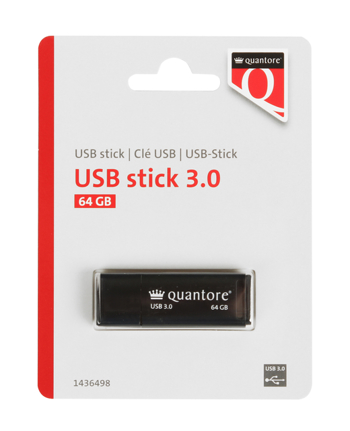 8712453116741 - Quantore USB-stick 3.0 64GB Zwart