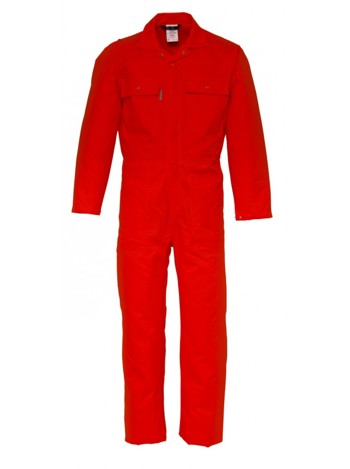 8713042053669 - Overall HaVeP, maat 50 - 100% katoen, kleur: rood