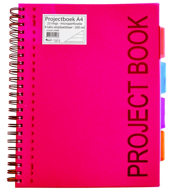 8713261865999 - Projectboek A4 roze