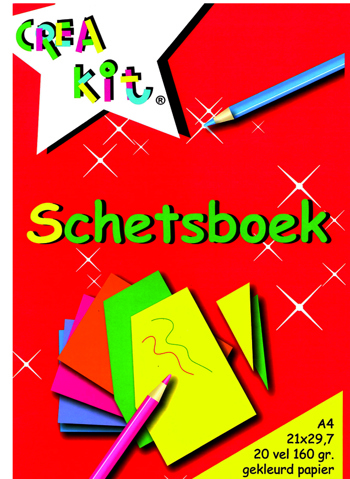 8713261742467 - Crea-kit schetsboek A4 gekleurd