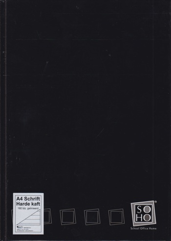 8713261913249 - Soho harde kaft schrift A4 lijn zwart